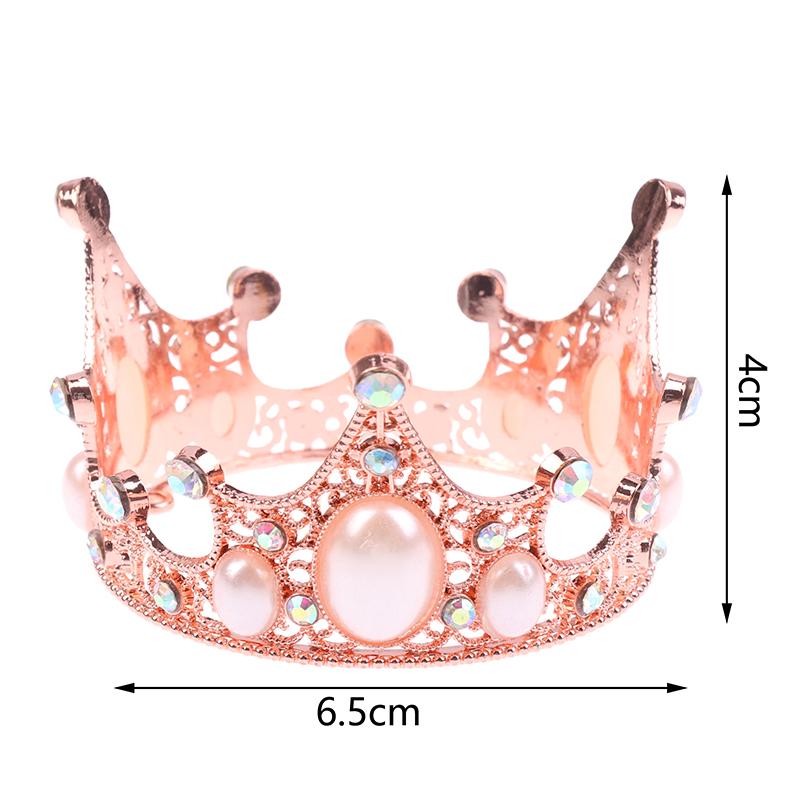 Mini Metal Crown Model Toys Ornaments Decorating Cotton Doll Retro Crown Headwear For Baby Doll Dress Fashion Doll Accessories