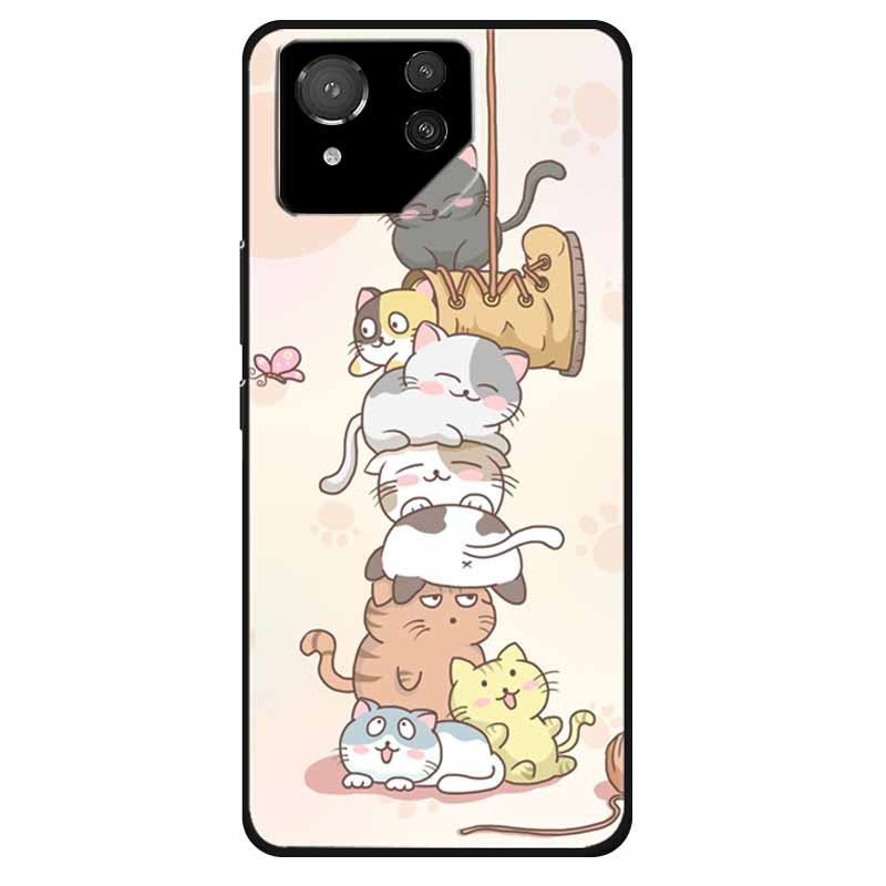 For Asus ROG Phone 8 Case Lovely Soft Silicone Lion Fundas For ASUS Rog Phone 8 Pro Cover Marble Cat Phone8 8pro Protector Bag