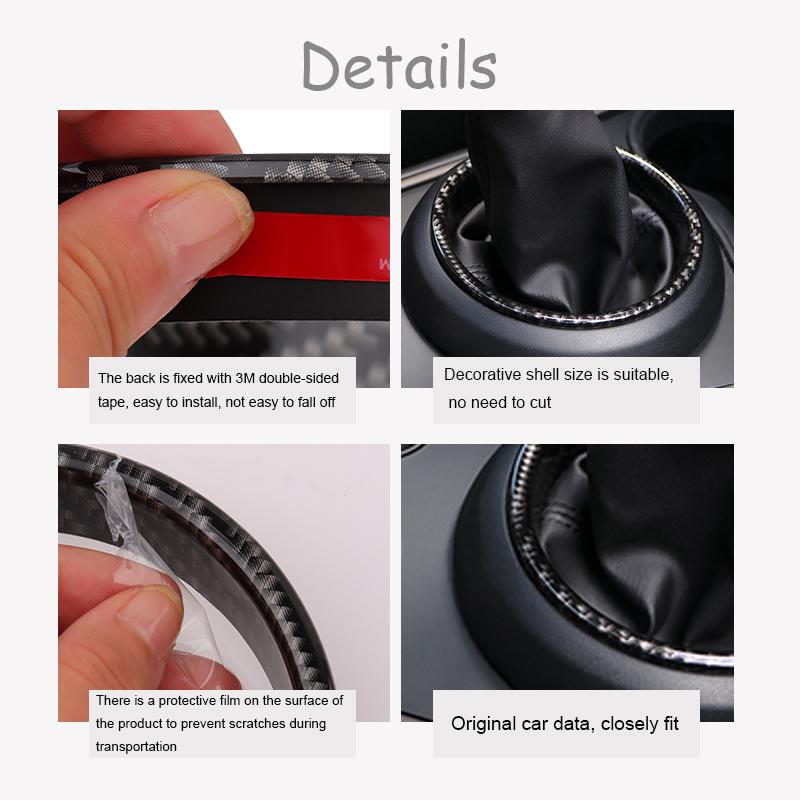 Car Gear Lever Panel Ring Cover For MINI ONE COOPERS JCW Clubman F54 F55 F56 F57 F60 Countryman Interior Decoration Accessories