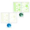Waterproof Wall Stickers Self-Adhesive PVC Scratch-Resistant Wall Decals Removable Glow in The Dark Wall Stickers for Bathroom Living Room Bedroom