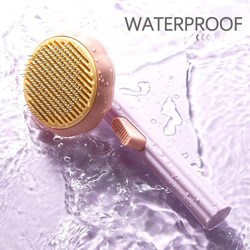 Cat Grooming Brush Dog Brush for Shedding Pet Pin Brushes for Long and Short Hair Self Cleaning Slicker Brush Gently Removes Loose Undercoat for Cats