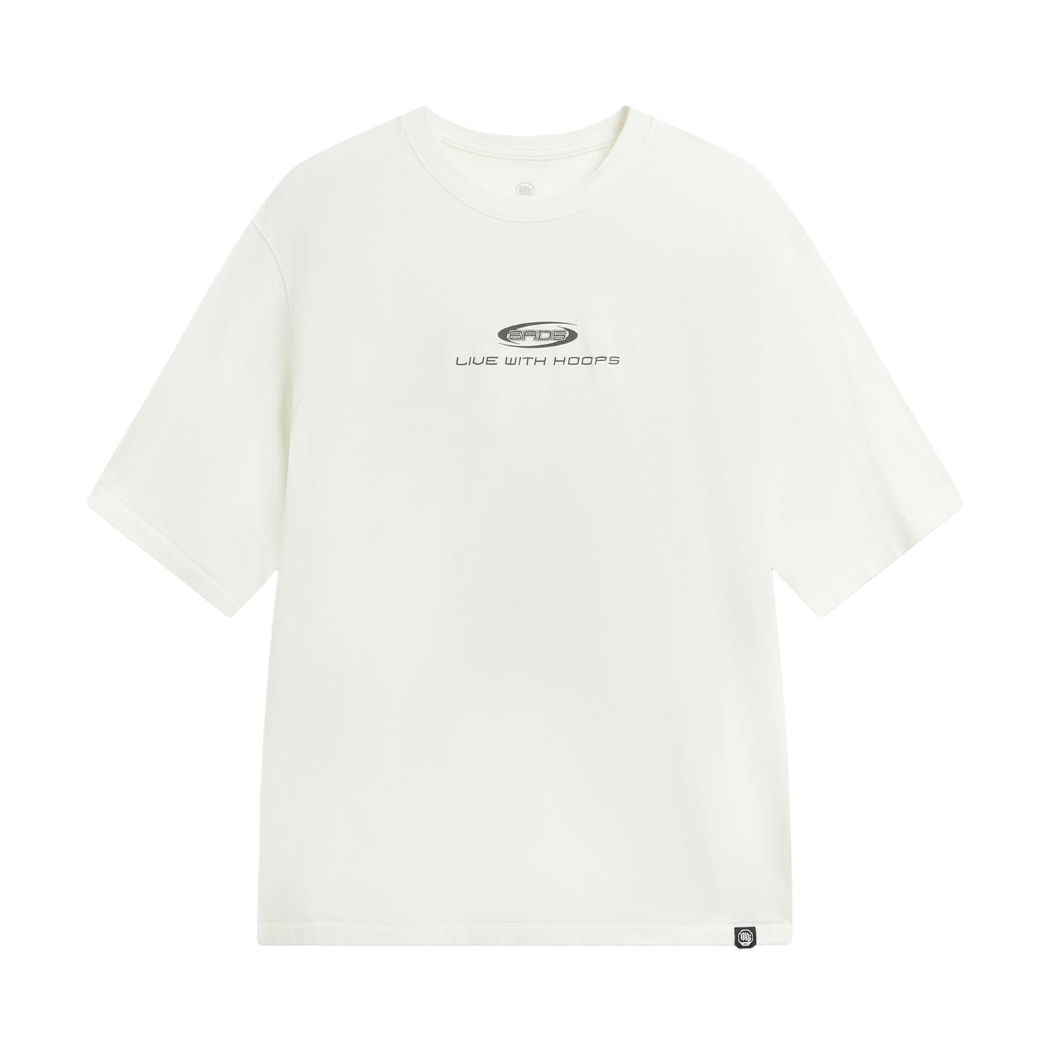 Li-Ning Badfive Loose Round Neck Logo Letter Graphic T-Shirt Men tops AHSW163-6 M