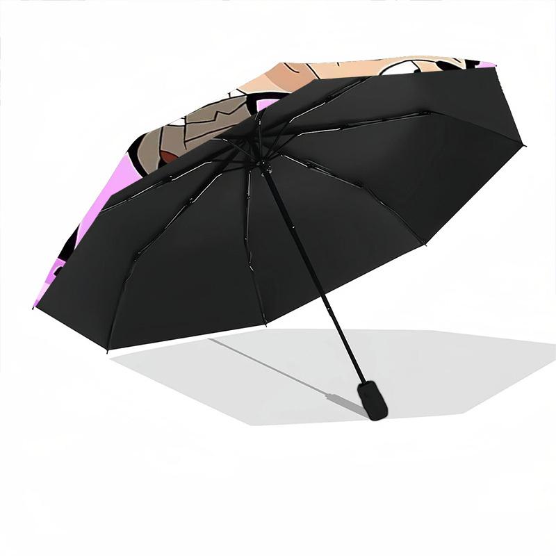 1PC Animated Series Mr Bean Custom Name Automatic Open/Close, 8-Rib Durable Frame Compact Travel Umbrella for Men & Women D1222036
