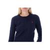 Polo Ralph Lauren Solid Color Crew Neck Long Sleeve Wool Sweater Women Sweater Blue 211875831-007