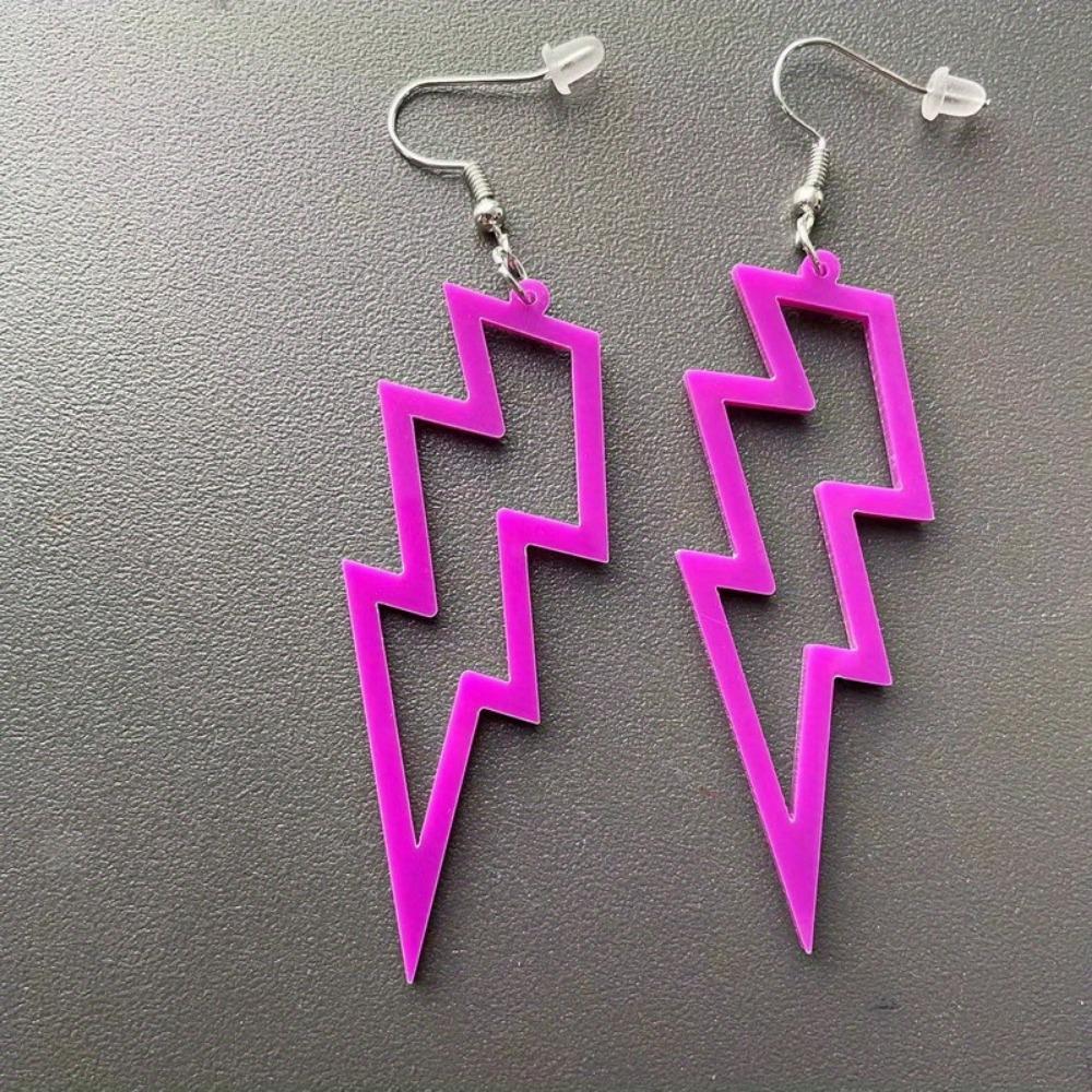 Acrylic Lightning Drop Earrings for Women Dangle Earrings Girls Party Jewelry Gifts