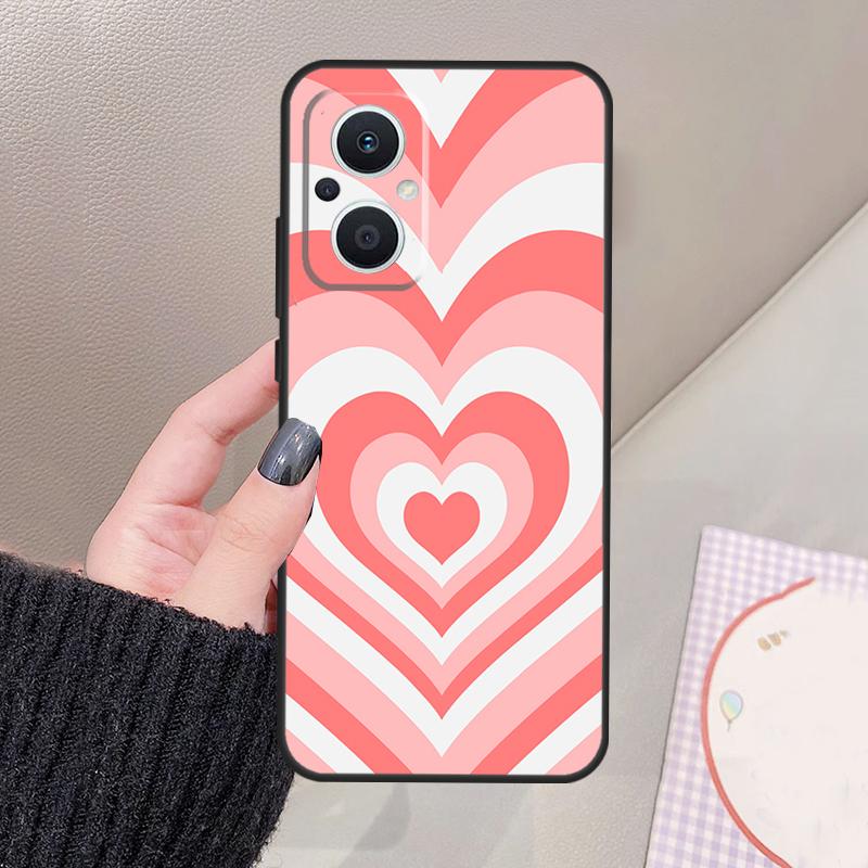 Latte Love Tunnel Brown Heart Funda For OPPO Reno 14 10 11 12 13 Pro 12F 11F 13F 14F 7 8 Lite OPPO Find X9 X8 X6 Pro Case