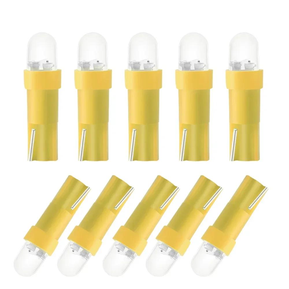 10pcs T5 B8.5d LED Car Instrument Panels Lights Low Power Bulbs 5050 SMD Automobile Dashboard Switch Lamp 12V Car Light Interior