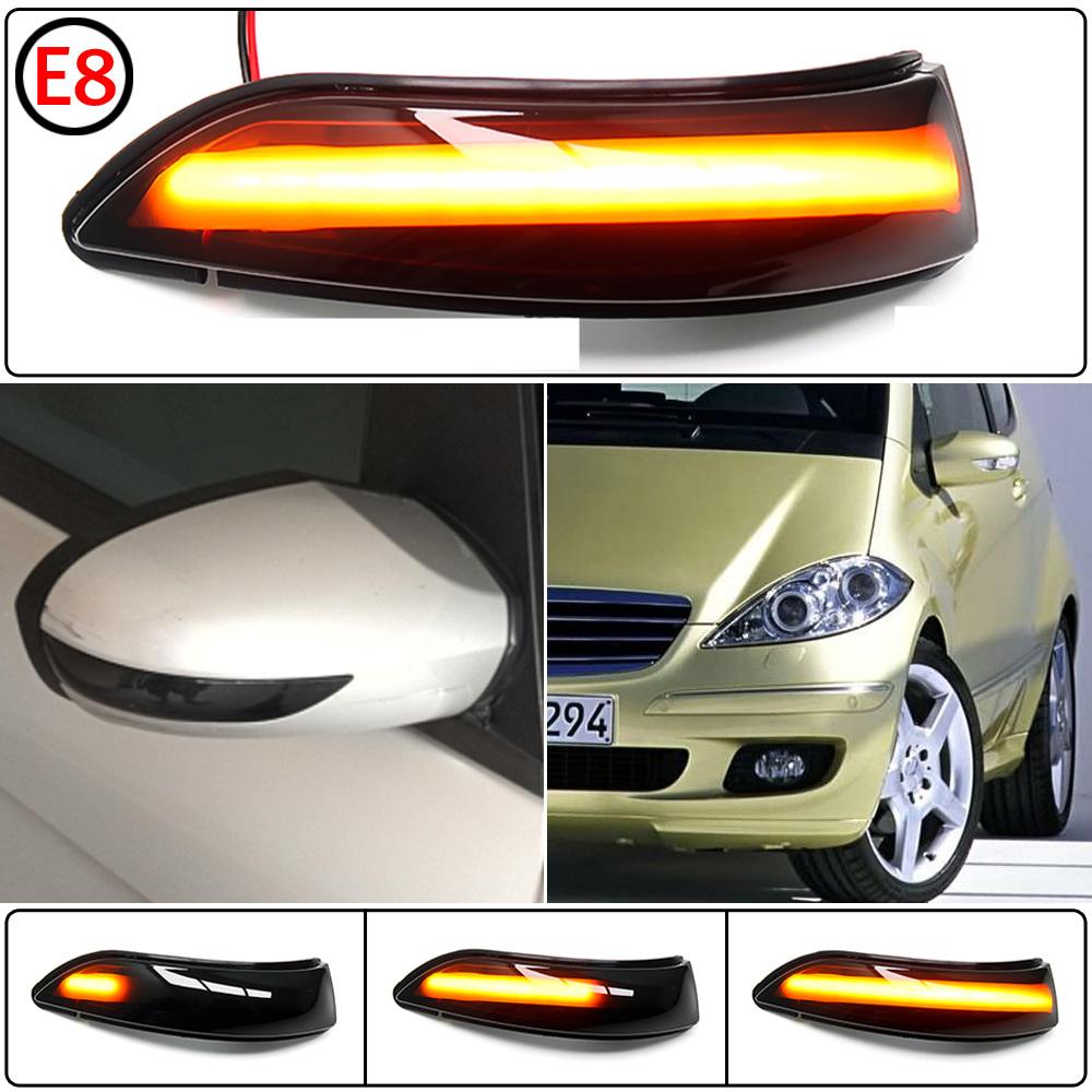 Dla Mercedes Benz A B klasa W169 W245 2004 2005-2008 2x LED dynamiczne skrzydło boczne światło lusterka wstecznego włącz światła Siganl