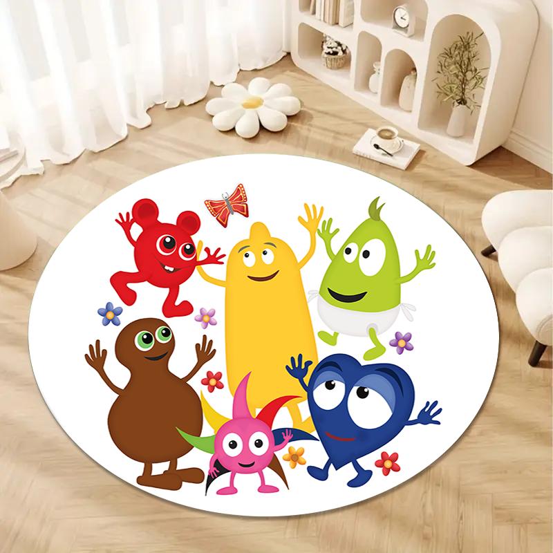 Babblarna Round Area Rug,Carpet Rug for Living Room Bedroom Sofa Playroom Decor,Non-slip Floor Mat28