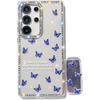 Samsung S25Ultra Mobile Phone Case Flash Drill S24FE Butterfly Mirror Bracket A56 Protective Cover