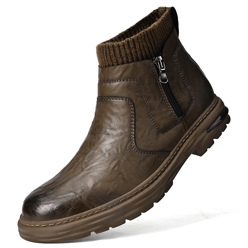 Купить Мужские ботинки для мужчин Модельные кожаные туфли Челси Высокие ...