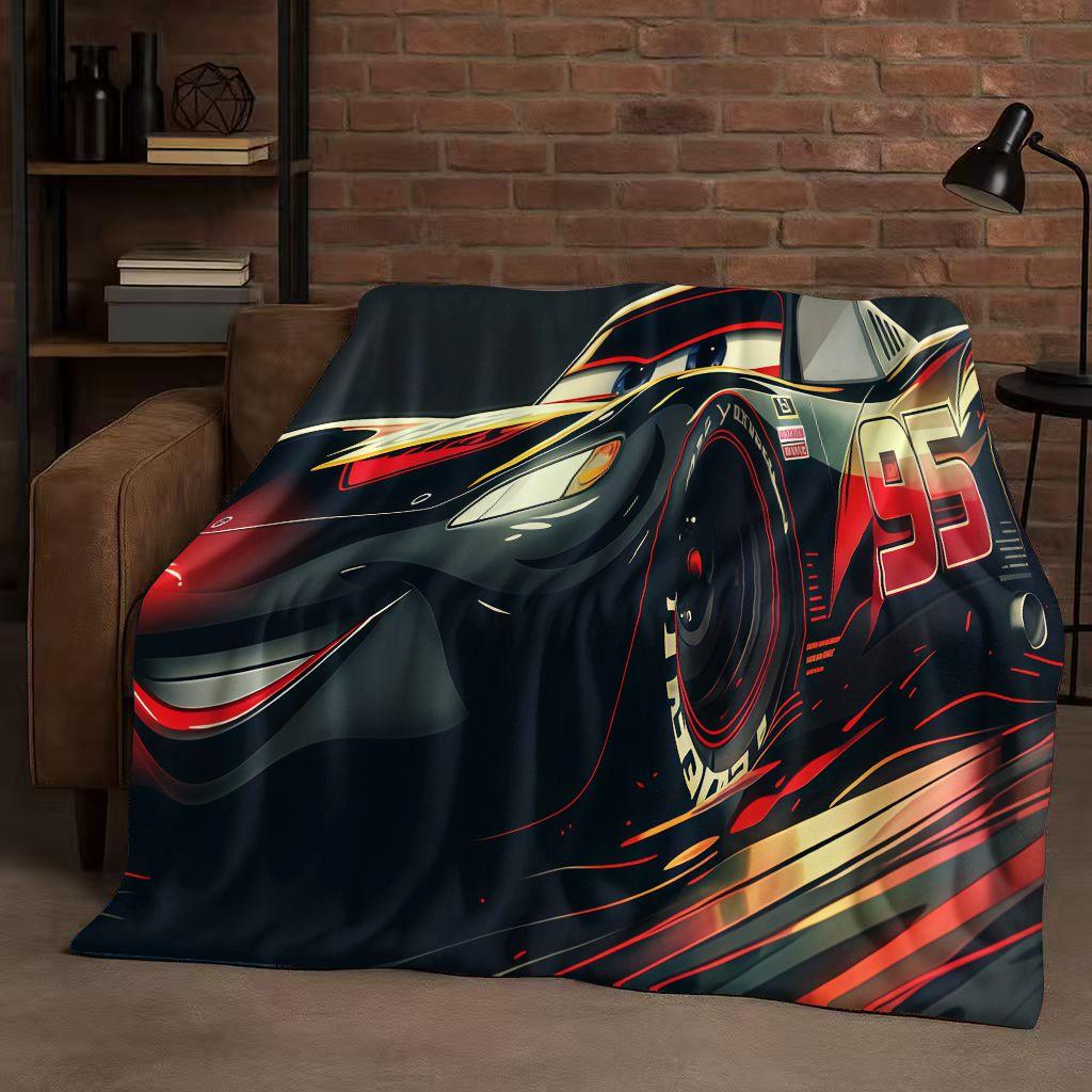

Sanrio Cartoon Cars Lightning McQueen Christmas Gift Flannel Blanket,Ultra Soft Plush Throw for Home Bedroom Bed Sofa Cover Kids 75x90cm
