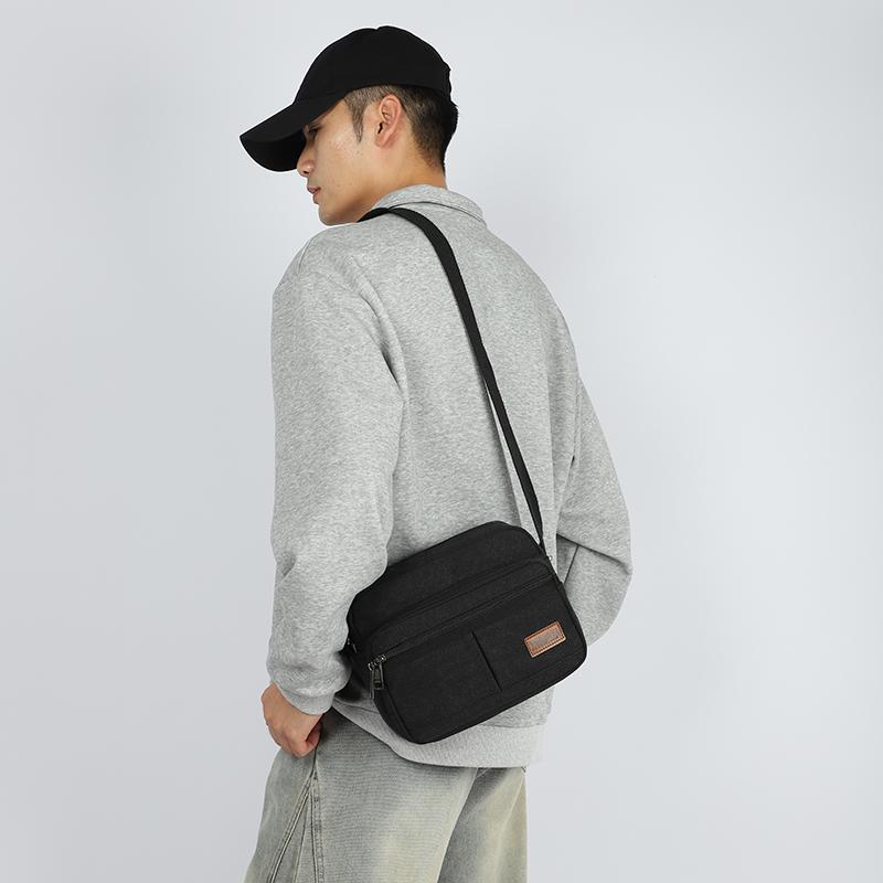 Fashion Canvas Single Shoulder Bag Unisex Travel Crossbody Bag Outdoor Casual Satchel Vintage Messenger Bags