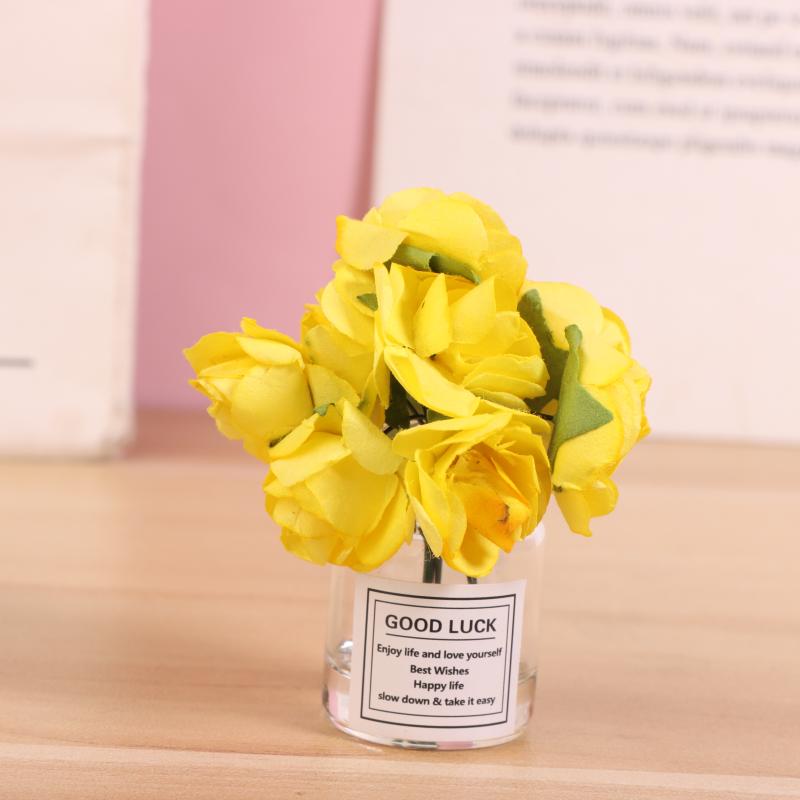 

Украшение для автомобиля Милая имитация вазы с розовыми цветами Украшение приборной панели автомобиля Гаджеты для женщины Автоаксессуары