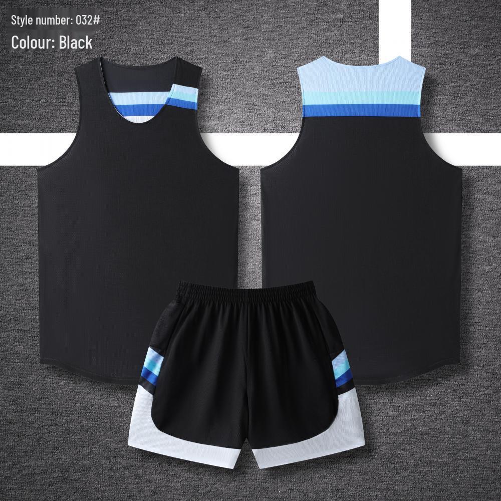 

Мужской летний быстросохнущий комплект баскетбольной майки и шорт, соревновательная форма для студенческой команды 032 3XS
