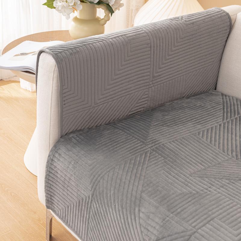 Non-SlipThicken Plush Sofa Cushion Mat Modern Simplicity Sofa Towel Home Couch Winter Milk Plush Sofa Cover for Living Room