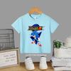 Japanese Cute Sonic Cartoon Print Boys TShirt Summer Short Sleeved Fashion Casual Top Breathable Daily Clothes for Little Kids