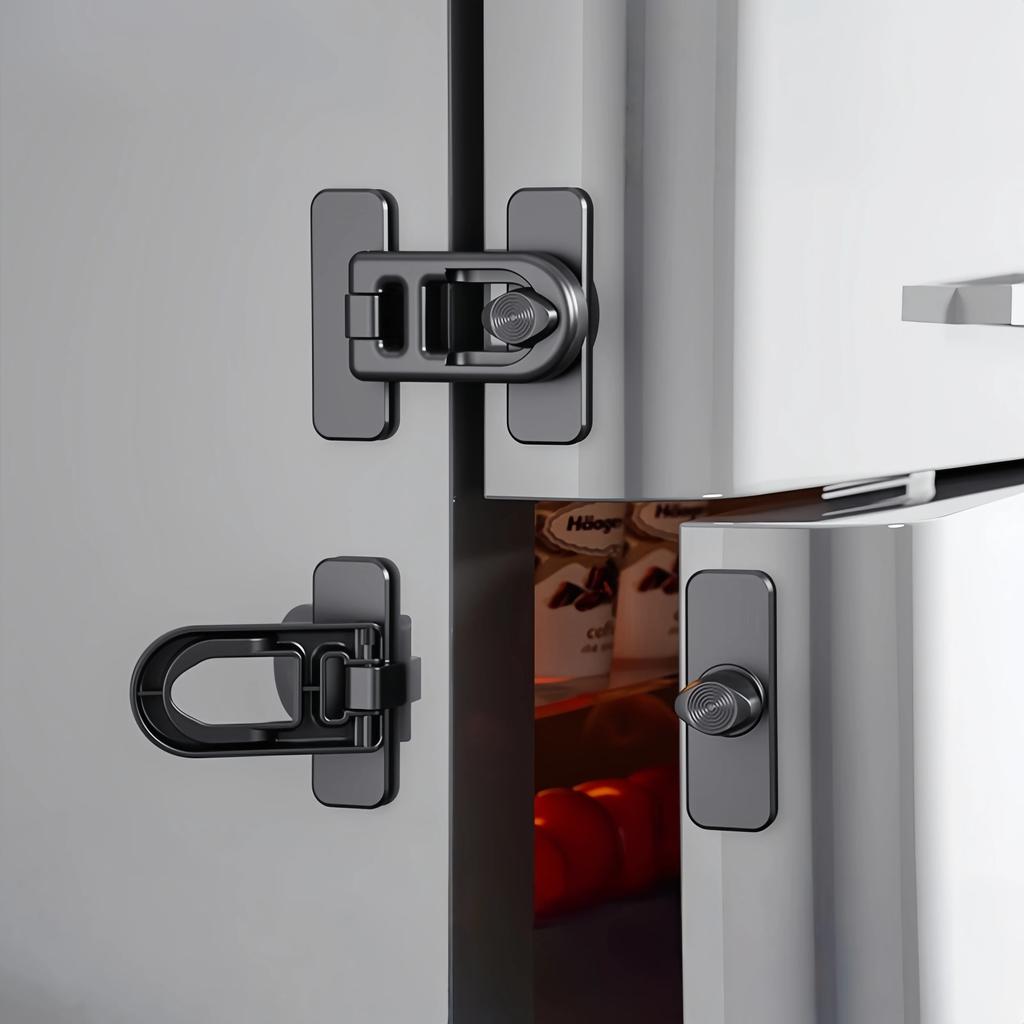 Einfach zu installierende Kühlschrank- und Gefrierschranktürschlösser, keine Werkzeuge oder Bohren erforderlich, geeignet für Kühlschränke, Schränke, Schubladen