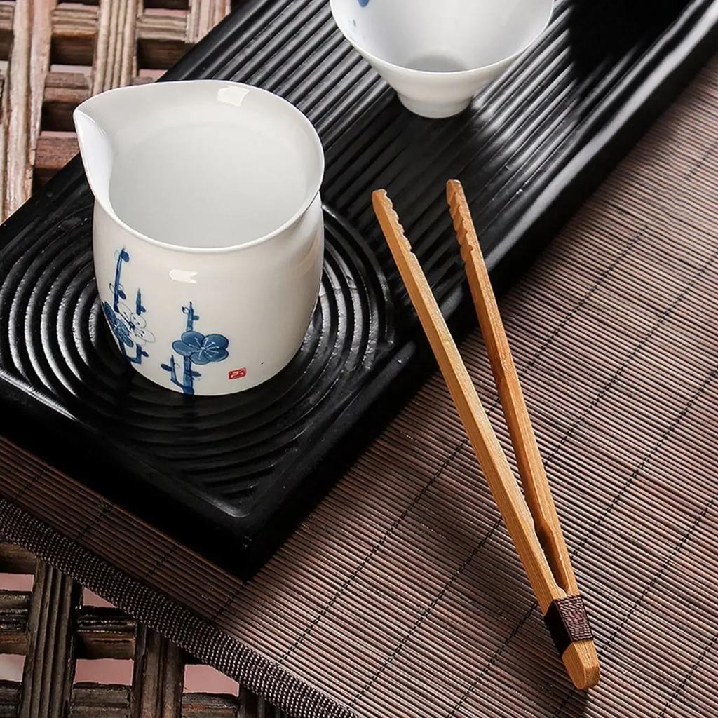 1 Stück Bambus Teezange - Natürlich Langlebig Retro Handgefertigt Leichtgewichtige Teeklammer für Einfache Handhabung