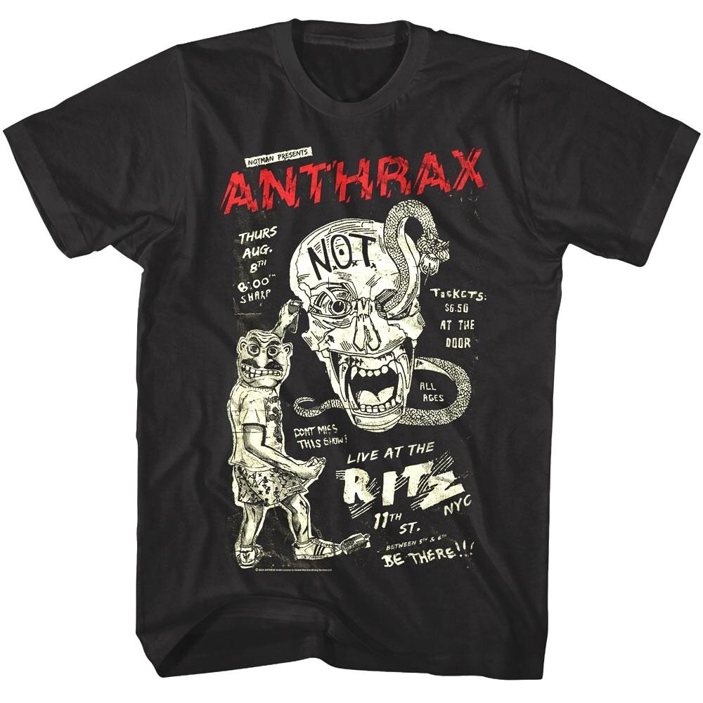 Anthrax Live At The Ritz NYC Men T Shirt XXL