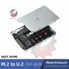 Universal M.2 to U.2 Adapter Card PCIE3.0 NVME NGFF SFF-8639 Aluminum Alloy Case Driver-Free Installation for SSD