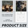 2026 Cartoon Monkey Calendar Funny 12 Month Planner Double-sided Monthly/weekly View Daily Inspirational Quotes Calendar