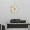Frameless DIY Wall Clock Wall Clock For Room Decor Creative Fashion Digital 3D Acrylic Wall Clock Decor Sticker DIY Clock Kit