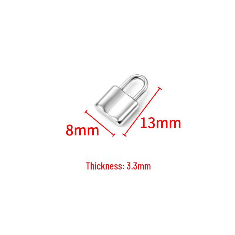Stainless Steel Heart Lock Pendant for DIY Necklaces & Bracelets - Couple's Fashion Accessory