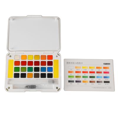 Water Color Paint 24 Bright Colors Quick Drying High Transparency Watercolor Paint Set with Pen