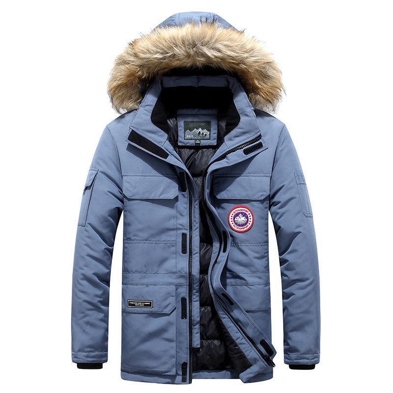 Winter American Large Size Cotton Coat for Men, Hooded, Thickened Windproof Cotton Jacket, Green Warm and Cold Workwear Cotton Coat
