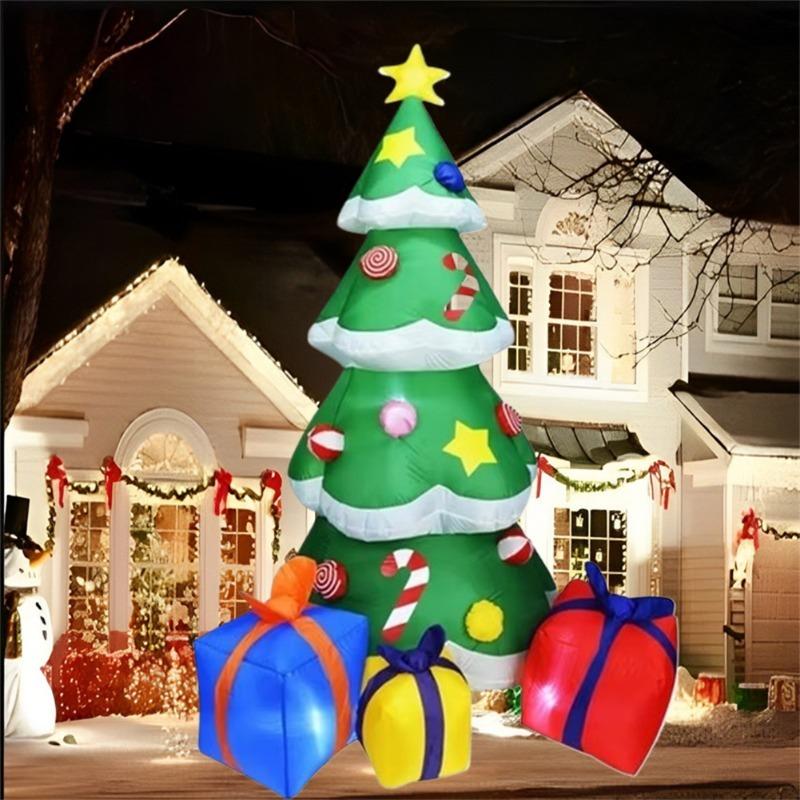Inflatable Toy Christmas Gift Tree Christmas Inflatable Model Luminous Inflatable Model Christmas Atmosphere Decor Model