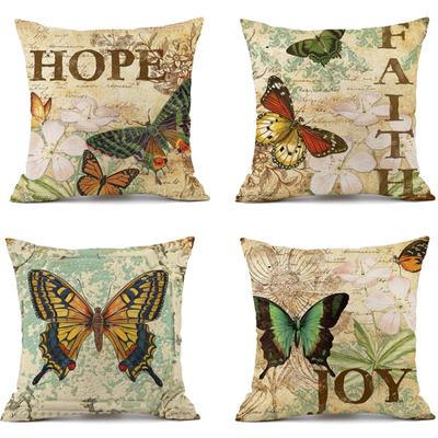 Bunter bedruckter Kissenbezug Wurfkissenbezug ohne Kisseneinlage für Zuhause Sofa Auto 45*45cm