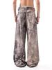 2024 Unisex High-Waisted Wide-Leg Inkjet Dyed Distressed Jeans