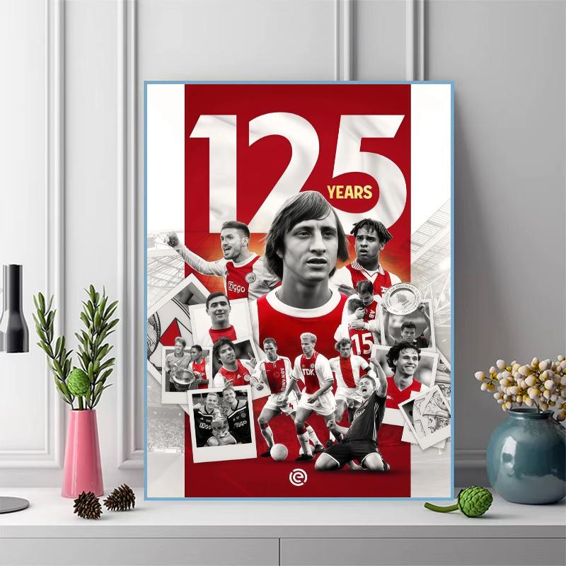 Ajax Amsterdam Pattern  3pcs 100% Round Full Drill 5D DIY Diamond Painting Embroidery Cross Stitch Rhinestone Décor