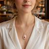 Talos Openable Egg Pendant Necklace, Cubic Zirconia Heart Retro Box Jewelry Gift for Girlfriend Wife Mom