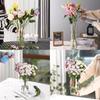 Guluto Vase Unbreakable Transparent Flower Base Acrylic Stylish Elegant Large Interior Flower Vase Hydroponics Ikebana Artificial Flowers Suitable for