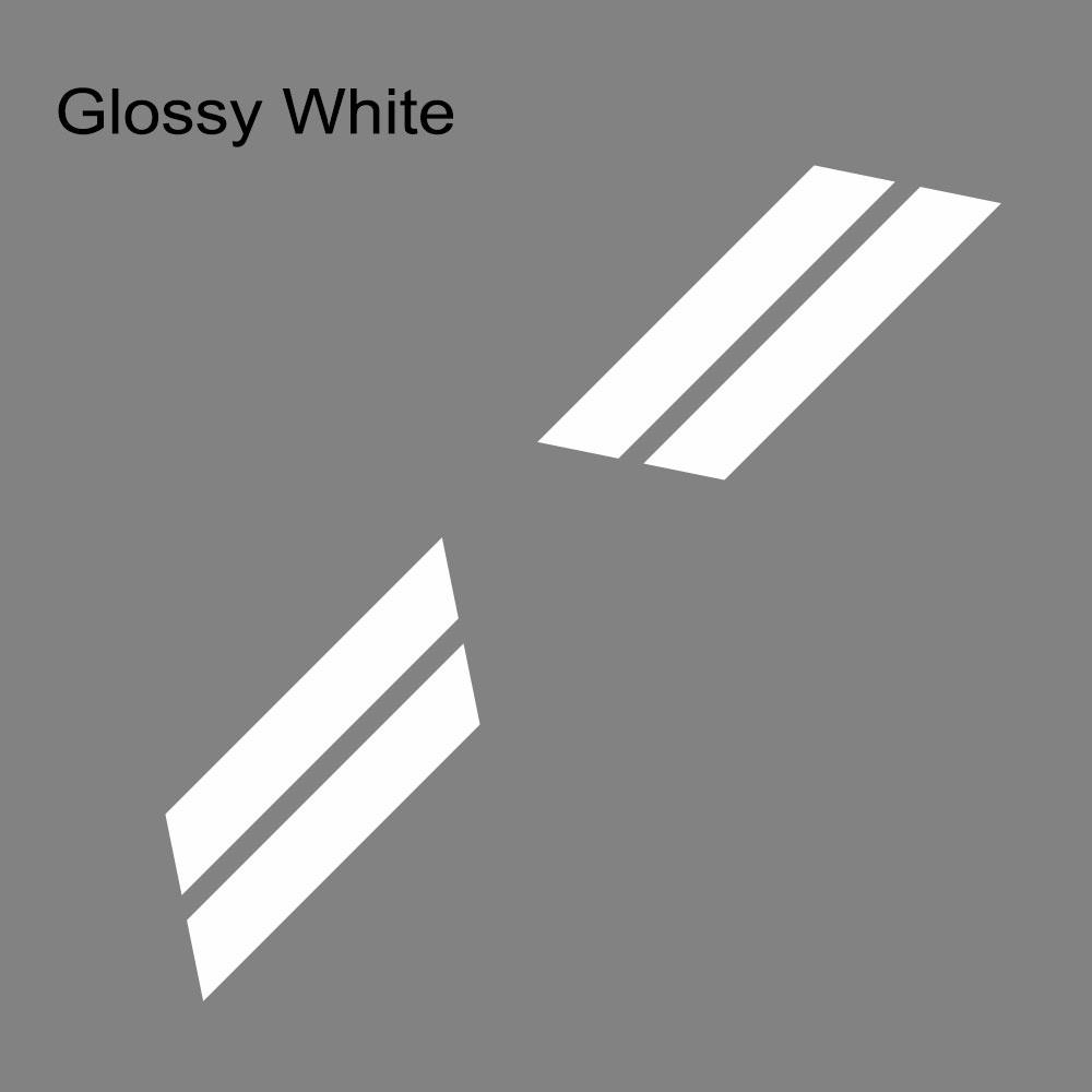 Car Double Bar Hood Fender Hash Mark Side For Ford Mustang GT500 GT350 GT Auto Graphics Stripes Sport Vinyl Decor Decal Kit