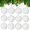 6Pcs 6cm Red Green White Christmas Fluffy Ball Hanging Ornaments for Halloween Party Xmas Home New Year 2026 Navidad Decor