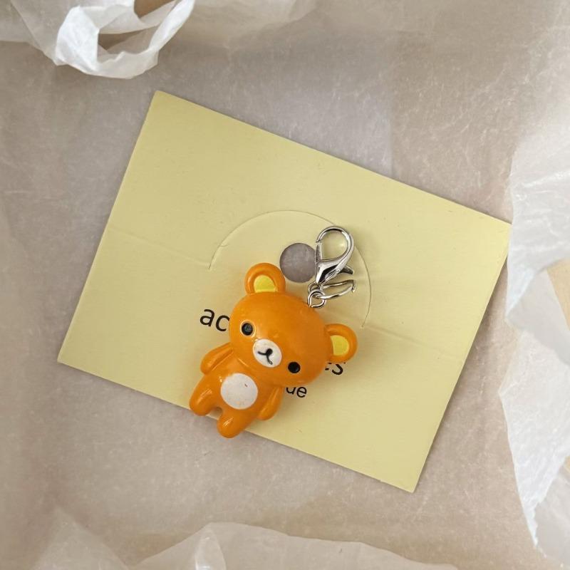 

Одяг прикраси Милий брелок у вигляді ведмедика Міні мультяшний шарм із застібкою-лобстером для шкільної сумки 1pcs помаранчевий