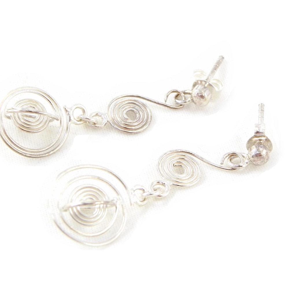 Les Trésors De Lily [C4763] - Ασημένια Σκουλαρίκια 'Ακροβατικά'