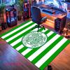Celtic Football Club Teppich für Wohnzimmer Schlafzimmer Zuhause Sofadekoration, Rutschfeste Bodenmatte für Kinder zum Spielen