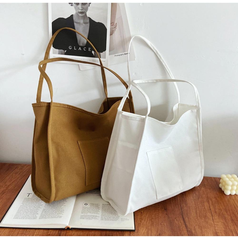 Borsa shopper in tessuto di cotone, borsa tote bifacciale, moda, da viaggio, da donna