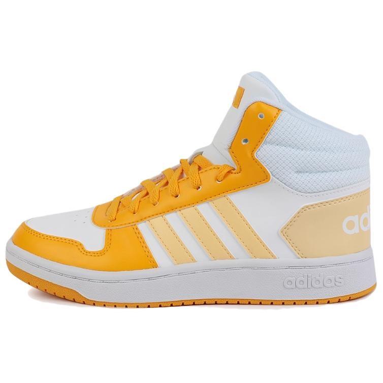 (WMNS) adidas Hoops 2.0 Mid White Yellow Women s G55054 EU 38⅔