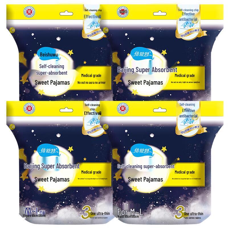 Beishute Cotton Soft Antibacterial Night Sanitary Pants