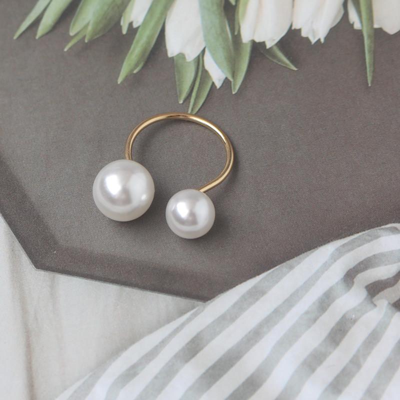 Simulated Pearl Women s Rings Adjustable Anillos Fashion Zircon Anel Wedding Engagement Finger Ring new trend jewellry