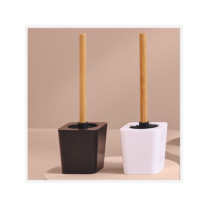 5five - brosse wc en bambou "naturéo" blanc