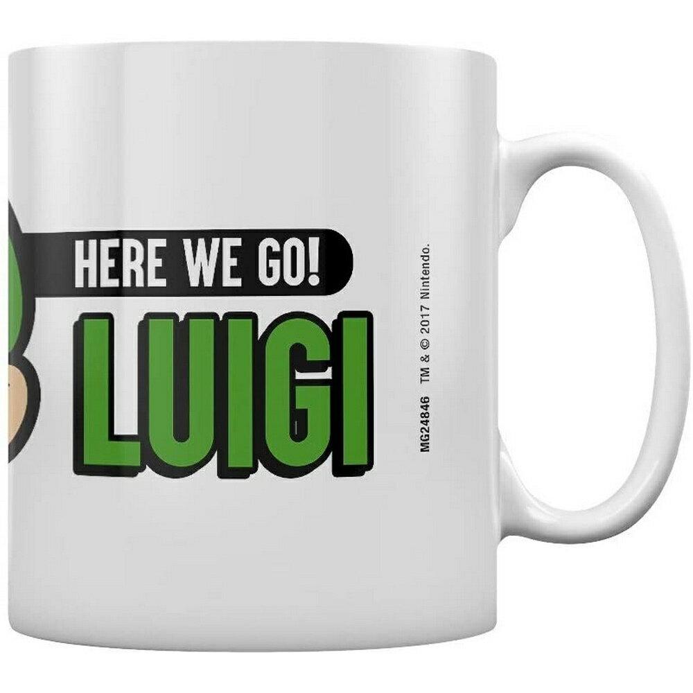 Super Mario official product Here We Go mug Luigi cup
