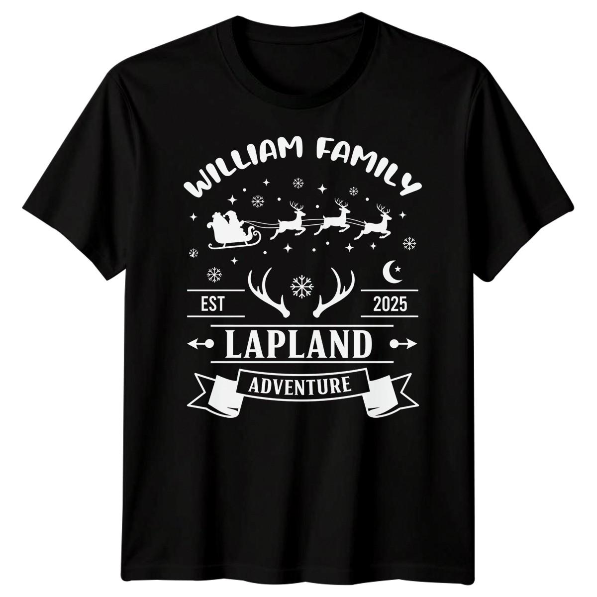 

Personalised Family Lapland Adventure T-Shirt Christmas Santa Adults #5 XL