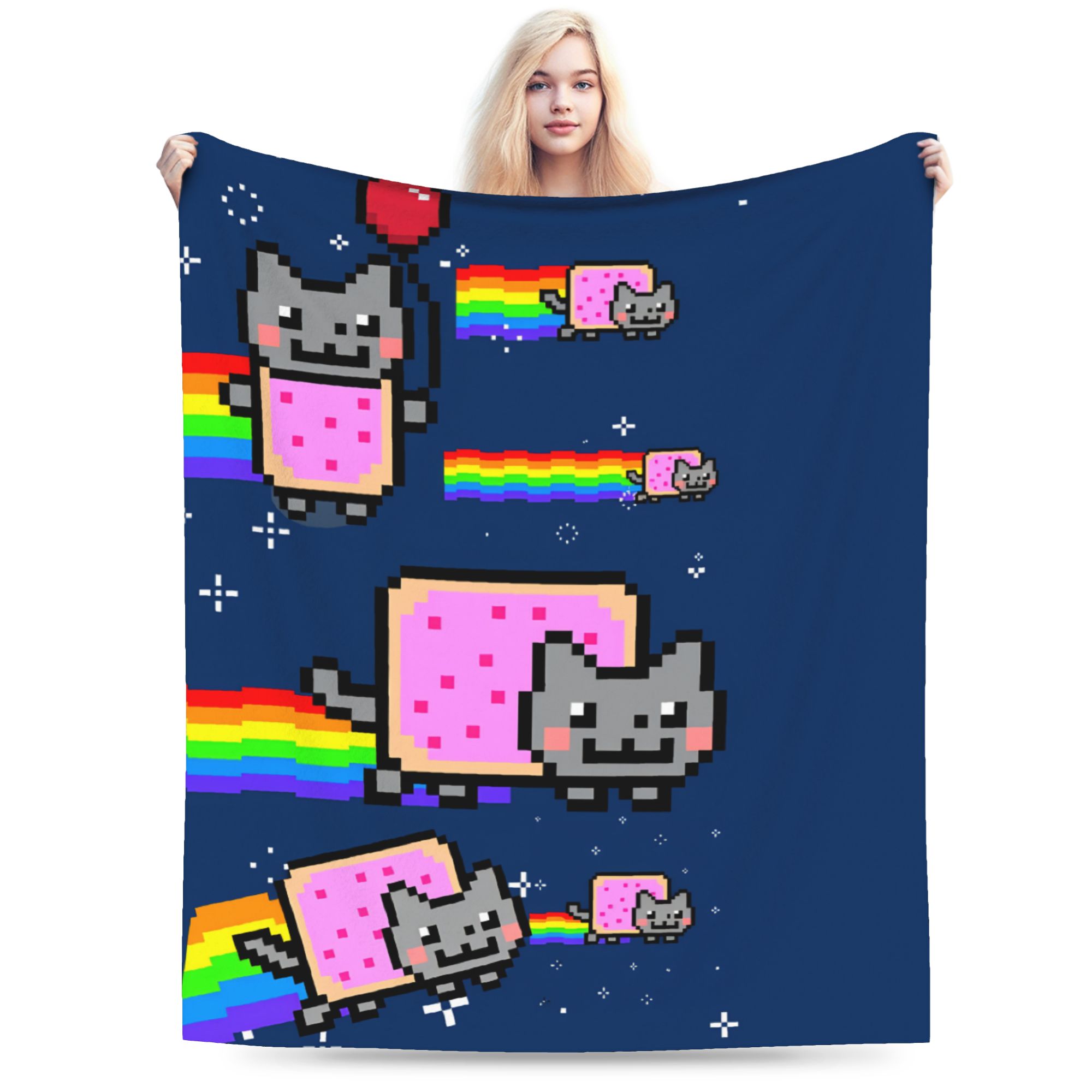 

Кот Радужный Пиксельный Космос Нянс Теплые Мягкие Одеяла Мальчик Девочка Плюшевое Постельное Белье Пледы Диван Кресло Фланелевый Покрывало Чехол для Дивана-Кровати 30x40in
