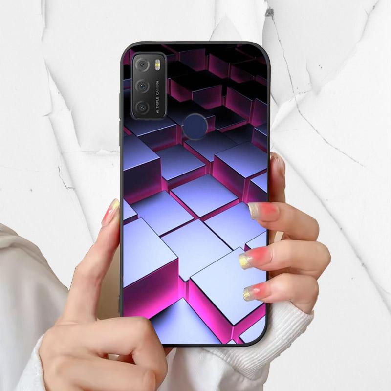 For Alcatel 1S 2021 Case 6025H 6025D Fashion Silicone Soft TPU Phone Cover For Alcatel 1 S 2021 1S(2021) Case Funda Coque Bumper